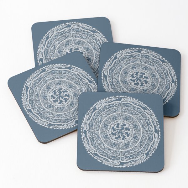 Item preview, Salish Sea Mandala -dark blue background designed and sold by mernstw.
