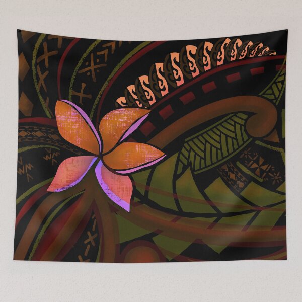 Item preview, Samoan Malu Tropical Floral Art 2086 designed and sold by sunnthreads.