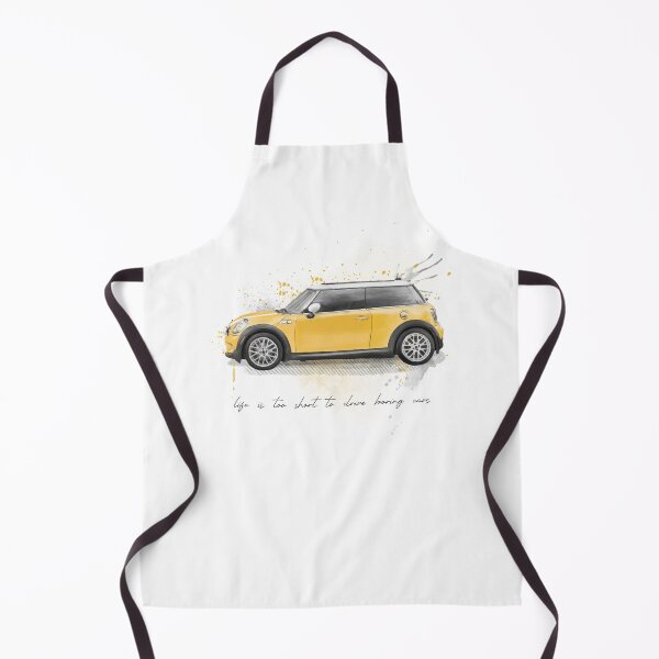 Item preview, Mini retro car watercolor painting. Motivational quote. Life to short to drive boring cars designed and sold by RenattaZare.