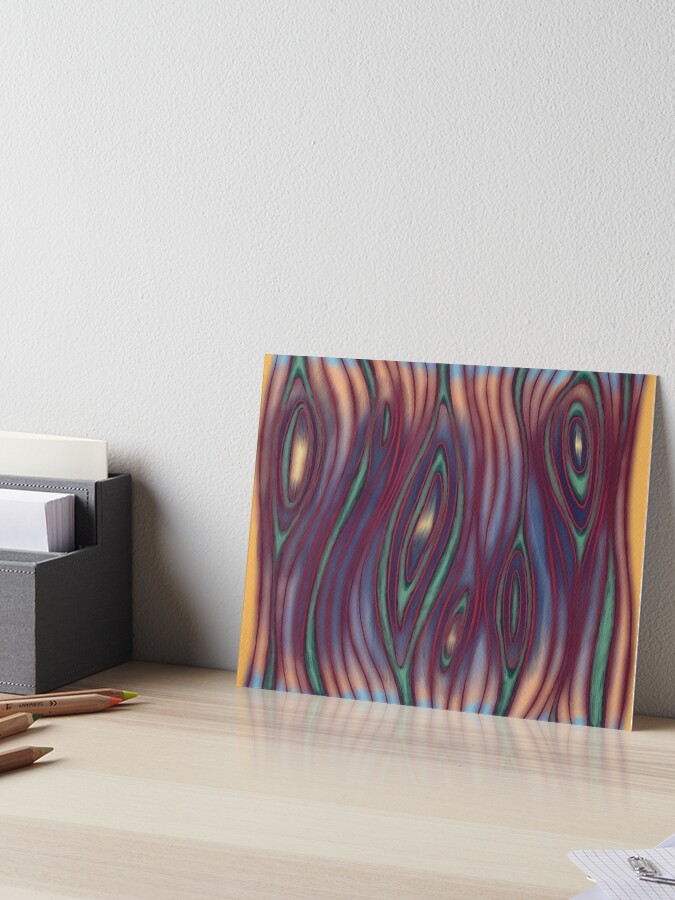 Thumbnail 1 of 2, Art Board Print, Minimalist Illusion Pattern Psychedelic designed and sold by BlazeraptorGirl.