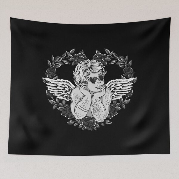 Item preview, Black and white Illustration of Cupid  designed and sold by Goliardika-Shop.