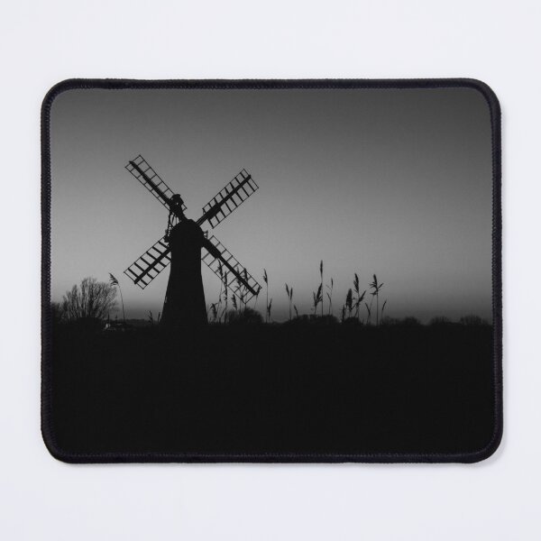 Item preview, Black and white Norfolk Broads windmill designed and sold by cdkphotos.