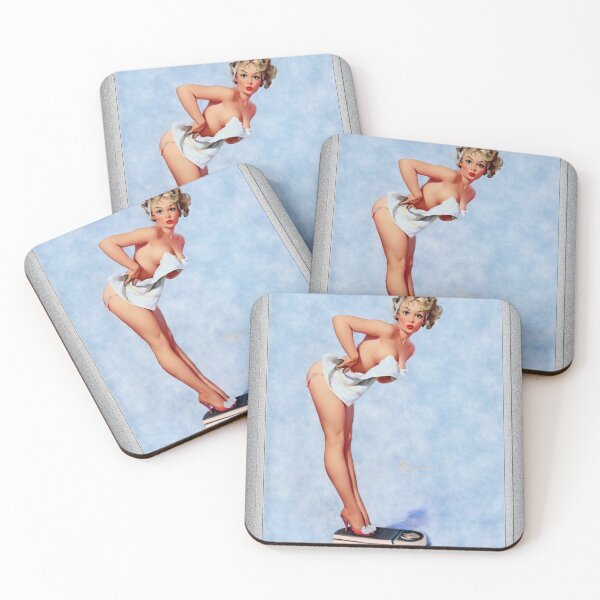 Item preview, The Scale Doesn't Lie by Gil Elvgren Remastered Vintage Art Xzendor7 Reproductions designed and sold by Xzendor7 Digital Art Creations.