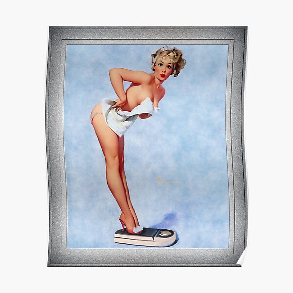The Scale Doesn't Lie by Gil Elvgren Remastered Vintage Art Xzendor7 Reproductions Poster