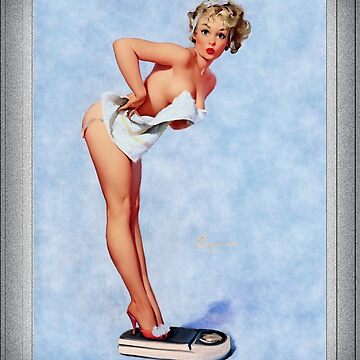 Artwork thumbnail, The Scale Doesn't Lie by Gil Elvgren Remastered Vintage Art Xzendor7 Reproductions by xzendor7