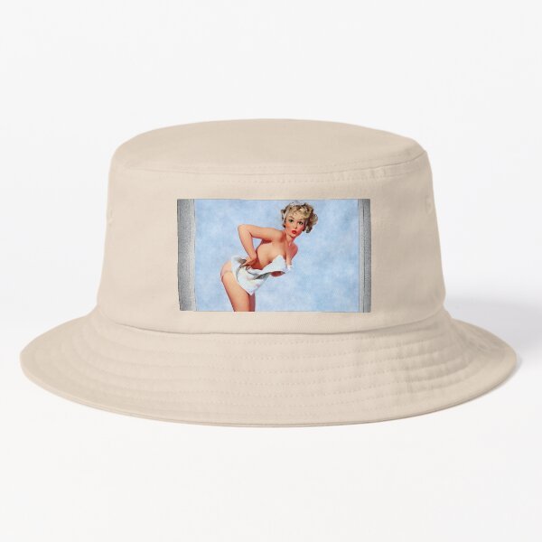 The Scale Doesn't Lie by Gil Elvgren Remastered Vintage Art Xzendor7 Reproductions Bucket Hat