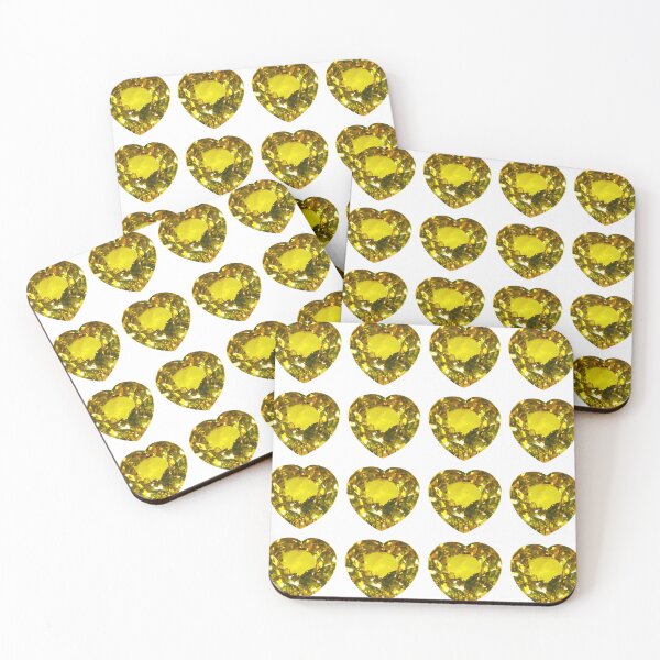 Item preview, Heart Yellow Gemstone designed and sold by DigitalGemArt.