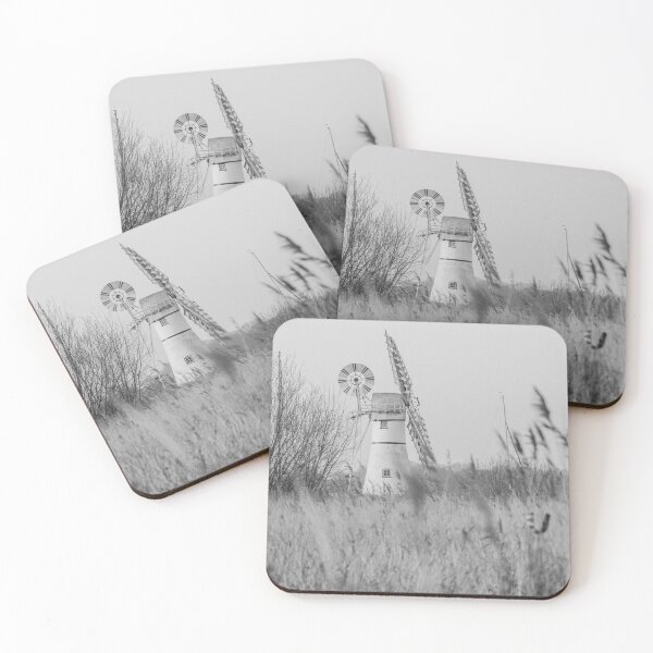 Item preview, Black and white Thurne Mill designed and sold by cdkphotos.