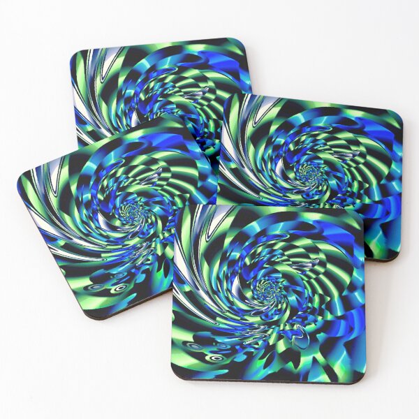Item preview, Green and Blue Psychedelic Chromatic Warp designed and sold by BigTexFunkadelic.