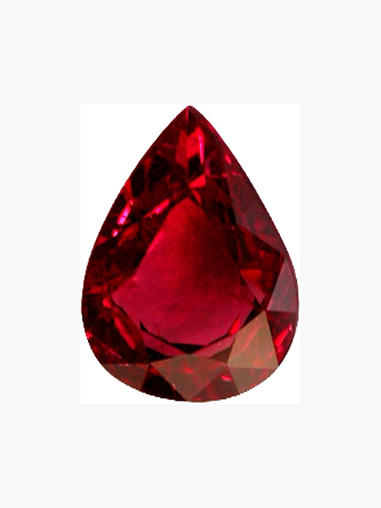 Pear shaped Ruby Gemstone July Birthstone Red Magnet