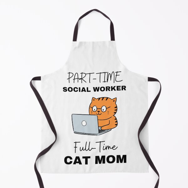 Item preview, Part-Time Social Worker, Full-Time Cat Mom designed and sold by qartet.