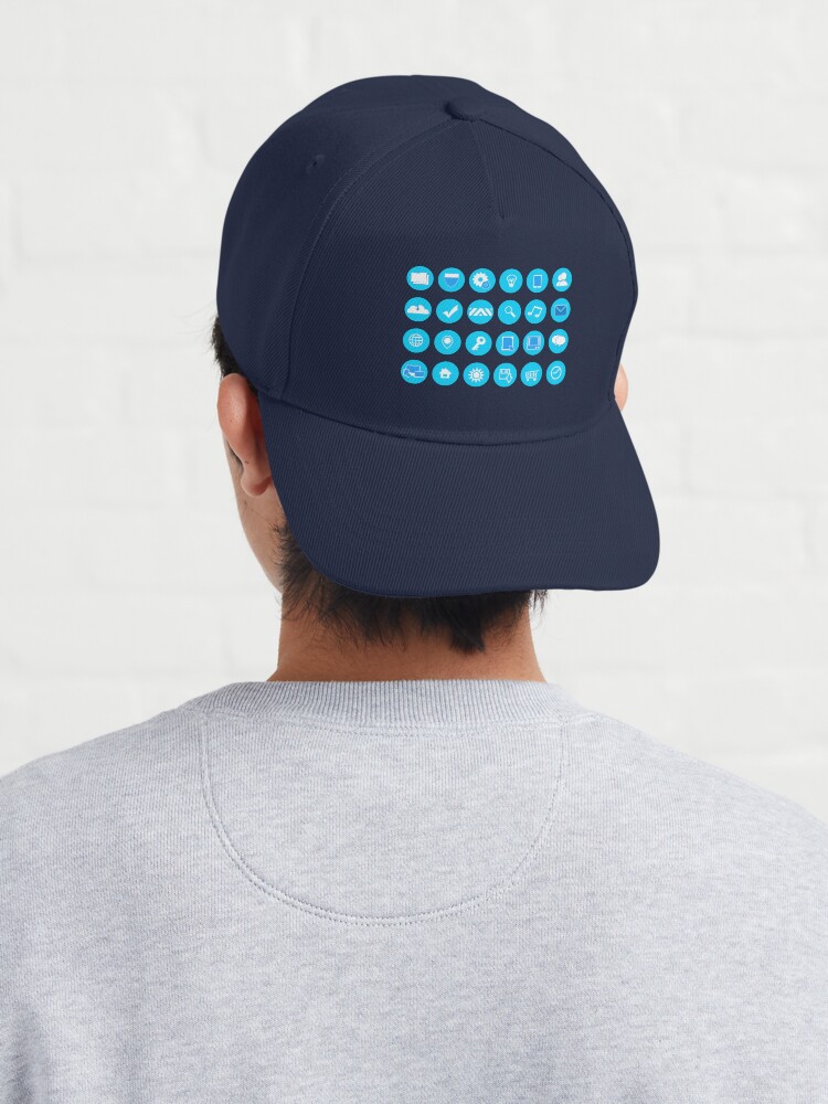 Alternate view of Modern Blue Icons Set Cap