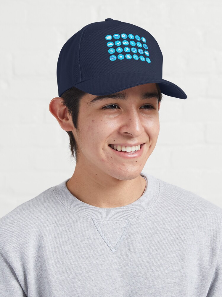 Alternate view of Modern Blue Icons Set Cap