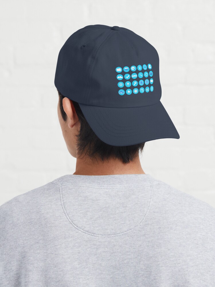 Alternate view of Modern Blue Icons Set Cap