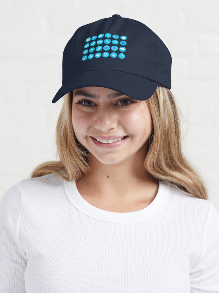 Alternate view of Modern Blue Icons Set Cap