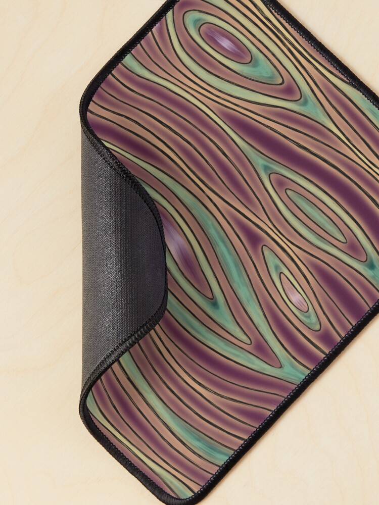 Thumbnail 2 of 5, Mouse Pad, Minimalist Illusion Magic Wood Knots designed and sold by BlazeraptorGirl.