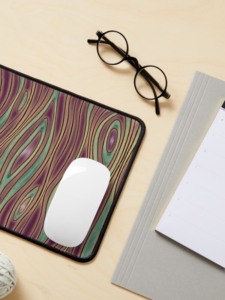 Thumbnail 3 of 5, Mouse Pad, Minimalist Illusion Magic Wood Knots designed and sold by BlazeraptorGirl.