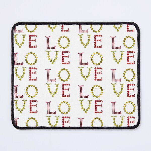 Item preview, Exquisite Gemstone & Diamond 'LOVE' Artwork designed and sold by DigitalGemArt.