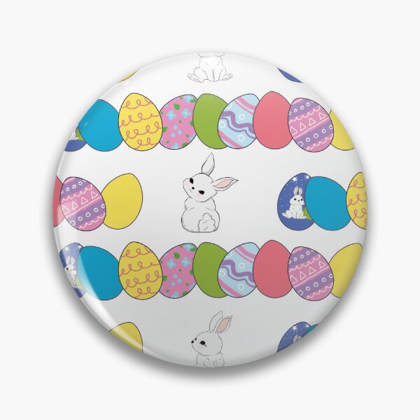 Item preview, Colorful Easter Eggs and Bunnies Pattern designed and sold by Missing In Art.