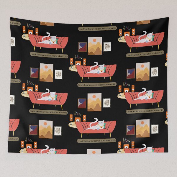 Item preview, Trabajo duro para que mi gato pueda tener una vida mejor designed and sold by smtrbd.