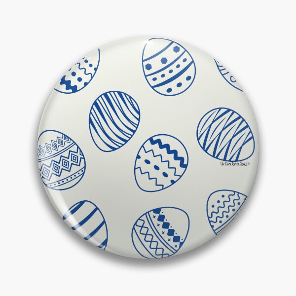 Item preview, Easter Egg Pattern - Navy Blue & Ivory designed and sold by DarkGreenSoul.