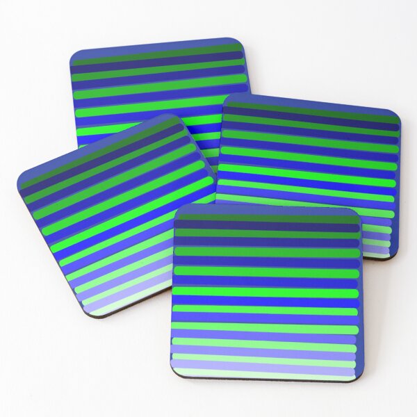 Item preview, Royal Blue n Lime Green Gradient Ombre Stripes Pattern designed and sold by DianeBP.