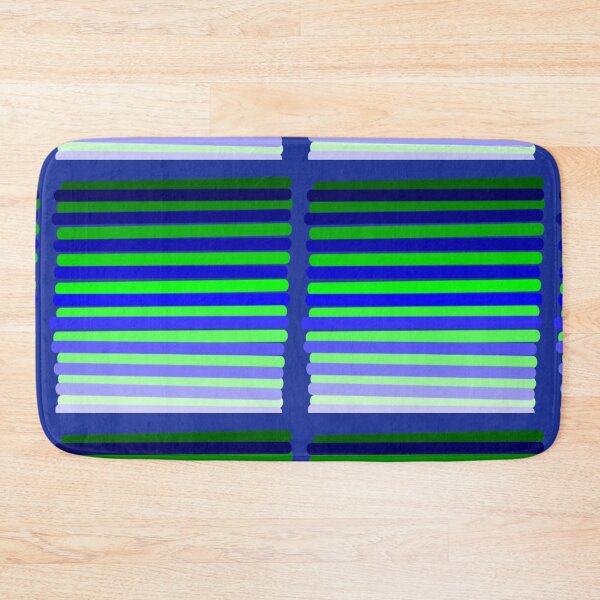 Item preview, Royal Blue n Lime Green Gradient Ombre Stripes Pattern designed and sold by DianeBP.