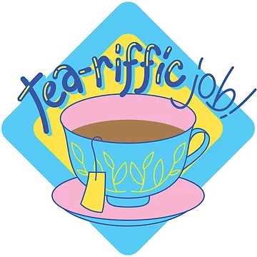 Artwork thumbnail, “Tea-Riffic” Retro Design by TrippyPosters