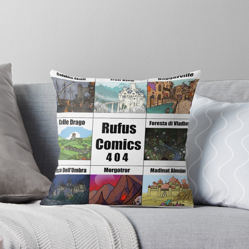 Item preview, Throw Pillow designed and sold by RufusComics.