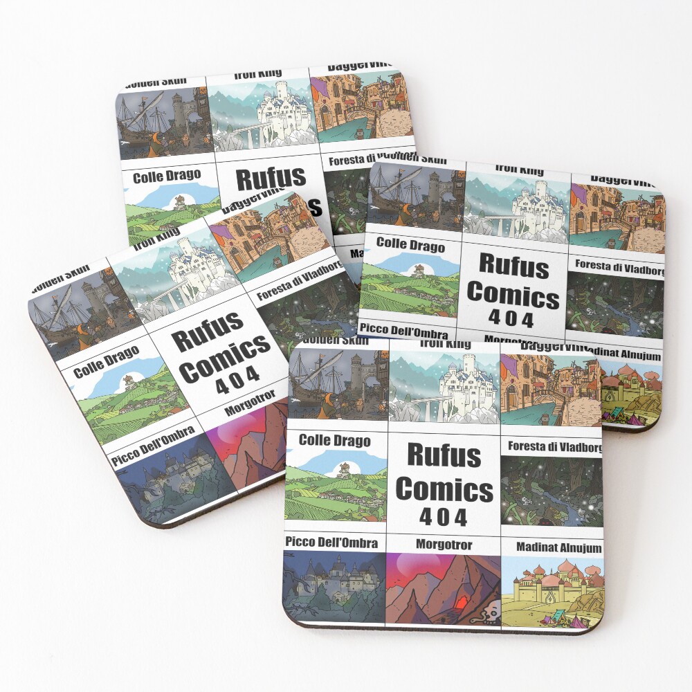 Item preview, Coasters (Set of 4) designed and sold by RufusComics.