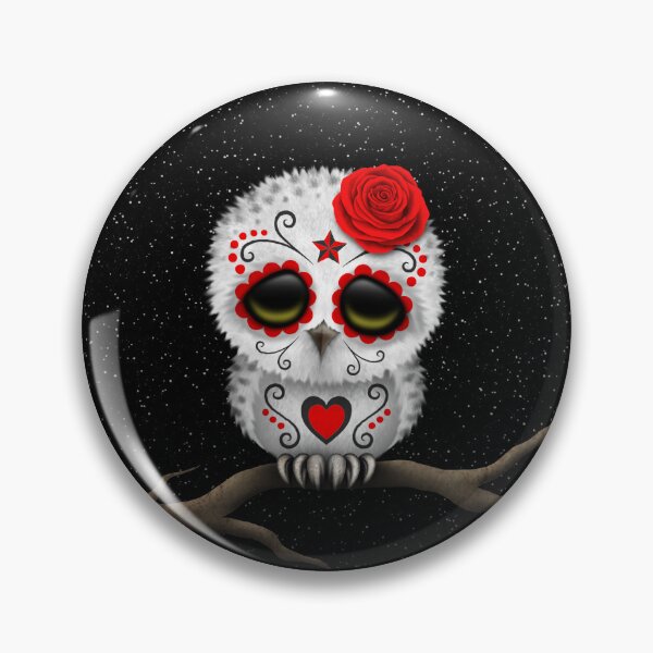 Item preview, Cute Red Day of the Dead Sugar Skull Owl designed and sold by JeffBartels.