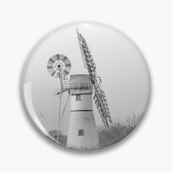 Item preview, Black and white Thurne Mill in the Norfolk Broads designed and sold by cdkphotos.