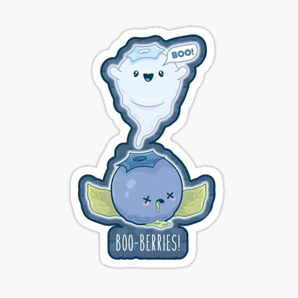 Boo Berries Funny Joke Sticker