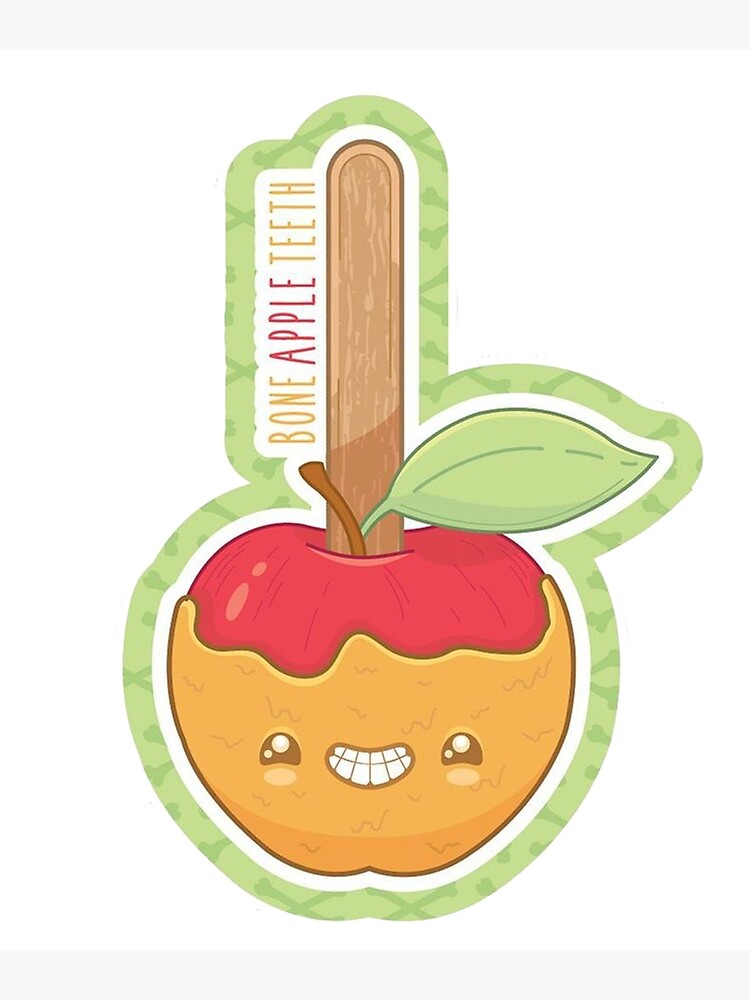 "Bone Apple Teeth Funny Joke" Poster for Sale by Sukarolo Redbubble