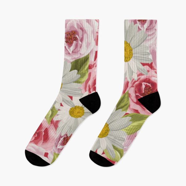 Item preview, White Daises & Pink Roses Collage designed and sold by WearWolfDesigns.