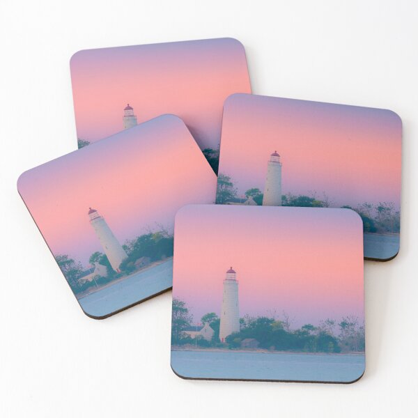 Item preview, Beautiful sunset with lighthouse and beach designed and sold by hardscuffle.
