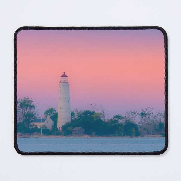 Item preview, Beautiful sunset with lighthouse and beach designed and sold by hardscuffle.