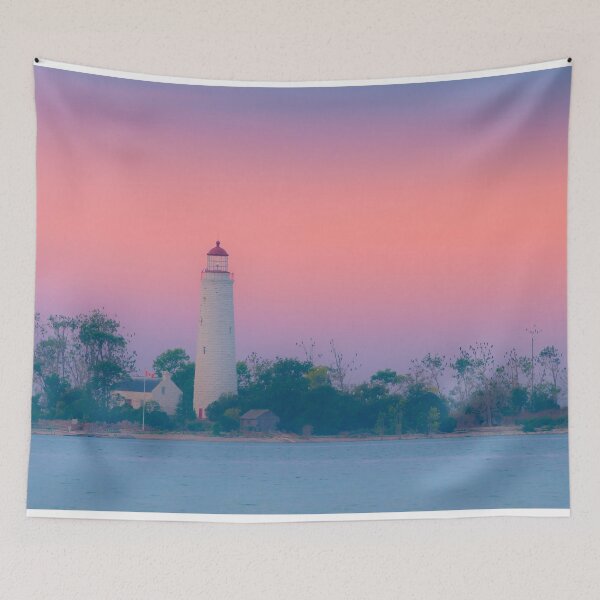 Item preview, Beautiful sunset with lighthouse and beach designed and sold by hardscuffle.