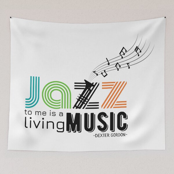 Item preview, Jazz To Me Is A Living Music - Dexter Gordon Quote designed and sold by Nancyanna.