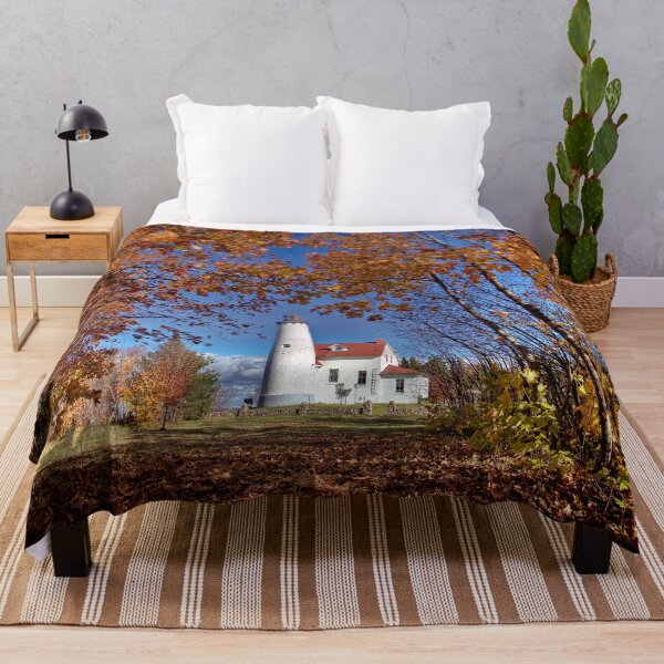 Item preview, Michigan Lighthouse in the Fall designed and sold by hardscuffle.