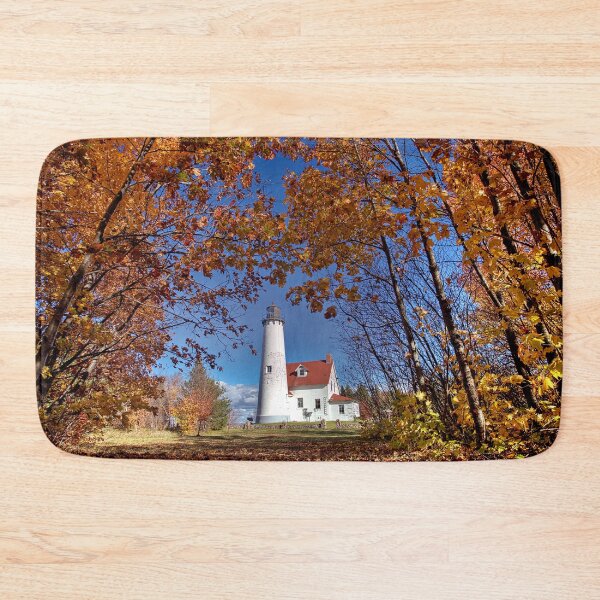 Item preview, Michigan Lighthouse in the Fall designed and sold by hardscuffle.
