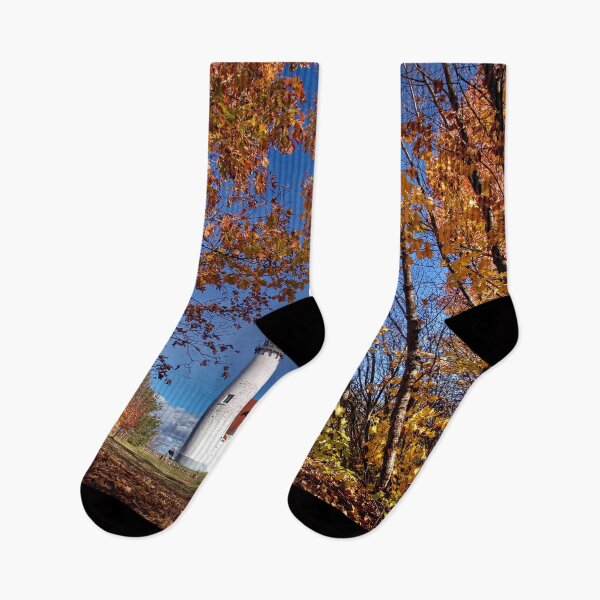 Item preview, Michigan Lighthouse in the Fall designed and sold by hardscuffle.