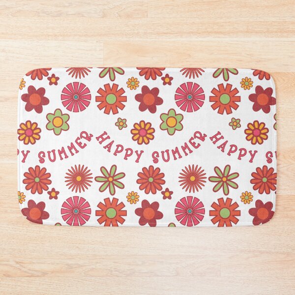 Item preview, Happy Summer Red Green Orange Flowers designed and sold by linagraphicart.
