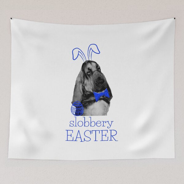 Item preview, A funny bloodhound dog mantrailing T-shirt as easter bunny blue designed and sold by MayaAndNora.