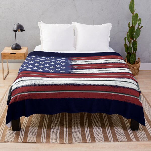 Artikelvorschau, American Flag with Pot Leaves and Dab Tools Stoner Design entworfen und verkauft von YomeHayin.