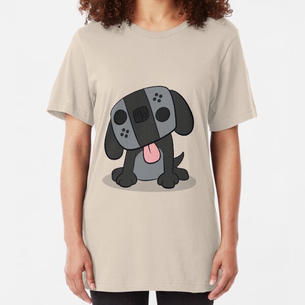 Nintendo Switch Dog Cartoon Slim Fit T-Shirt