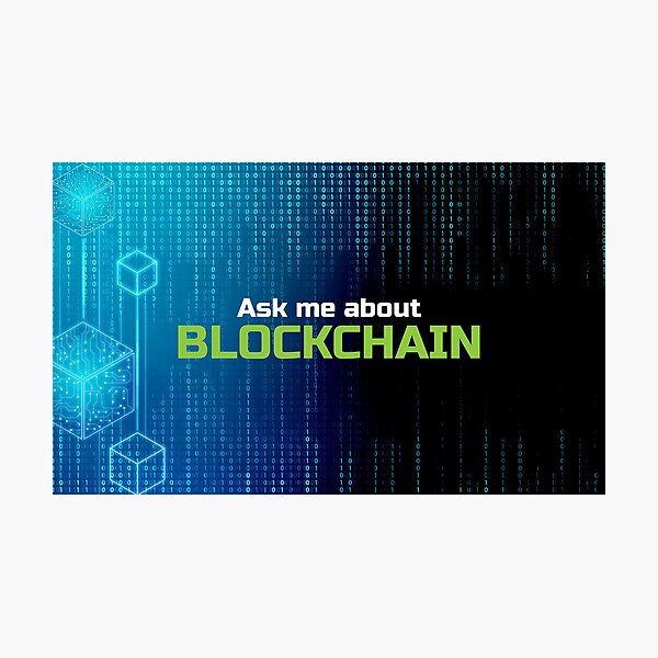 Artikel-Vorschau von Fragen Sie mich nach Blockchain, designt und verkauft von Maria Garcia.