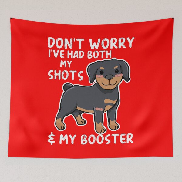 Item preview, Don't Worry I've Got Both My Shots - Kawaii Rottweiler designed and sold by MacAndMoose.