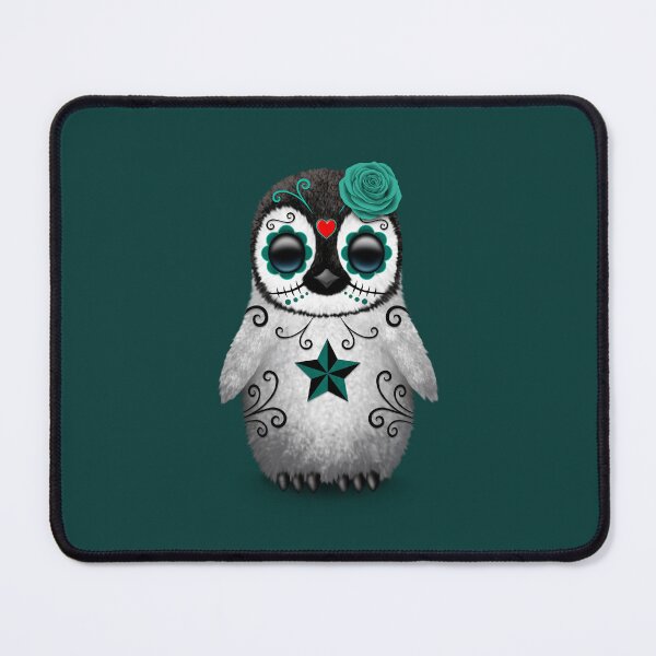 Item preview, Teal Blue Day of the Dead Sugar Skull Penguin  designed and sold by JeffBartels.
