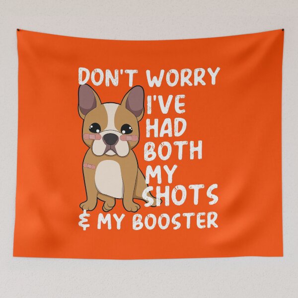 Item preview, Don't Worry I've Got Both My Shots - Kawaii French Bulldog designed and sold by MacAndMoose.